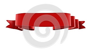 RealisticÃÂ Retro RibbonÃÂ Decorative BannerÃÂ IsoltedÃÂ On White Background photo
